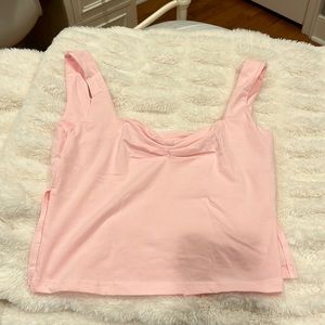Cute Baby Pink Tank With Slits